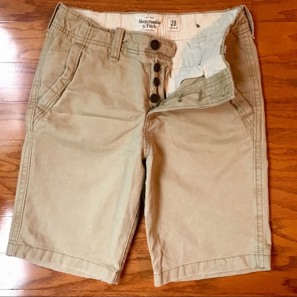 abercrombie and fitch khaki shorts